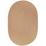 Wool Solids Area Rug - Oval - S101 Wheat