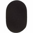 Wool Solids Area Rug - Oval - S112 Black