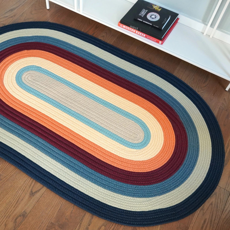 Stain Resistant Multi-Color Braided Floor Runner