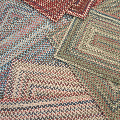 Custom Braided Rectangle Rug Lucid Braided Multi Rectangle Rugs | Colonial Mills