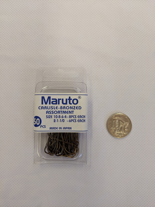 1920-2X Stainless Steel Hook by Maruto Size 4 10 Pack