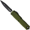 Microtech UTX-85 GEN IV D/E Black Stonewash Full Serrated OD Green Automatic Knife 12324-3OD