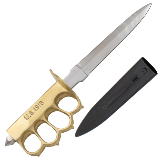 Trench Knife Carbon Steel Blade Real Brass Handle
