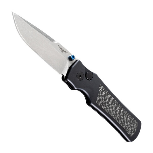 Hogue Saxum Button Lock Knife Black Aluminum/Carbon Fiber 24691-LIM