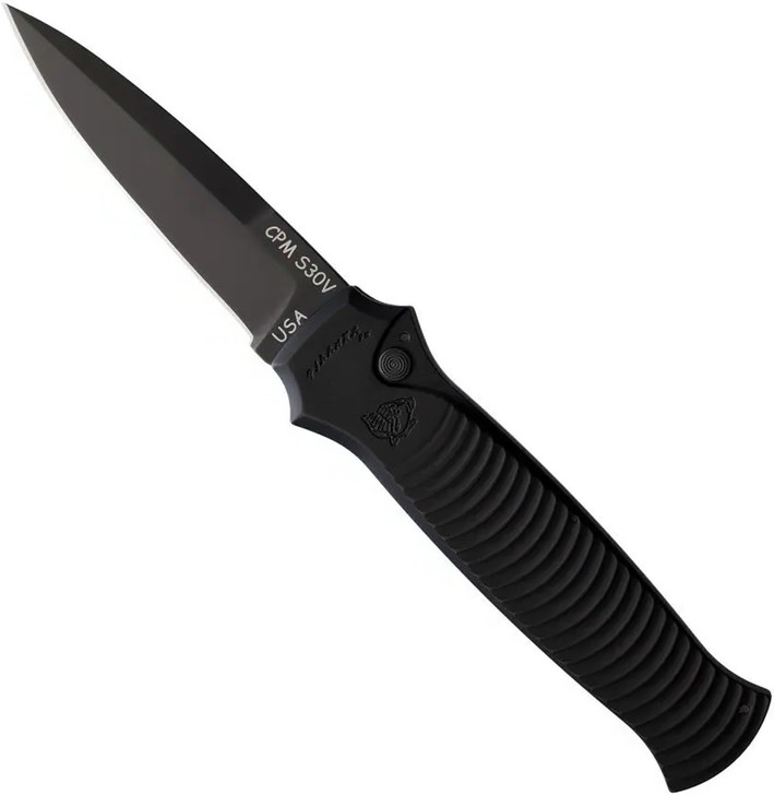 Piranha Bodyguard Automatic Knife Black Tactical P-6BKT