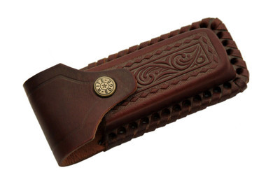 2 BLADE FILEWORK 5" DAMASCUS FOLDER KNIFE