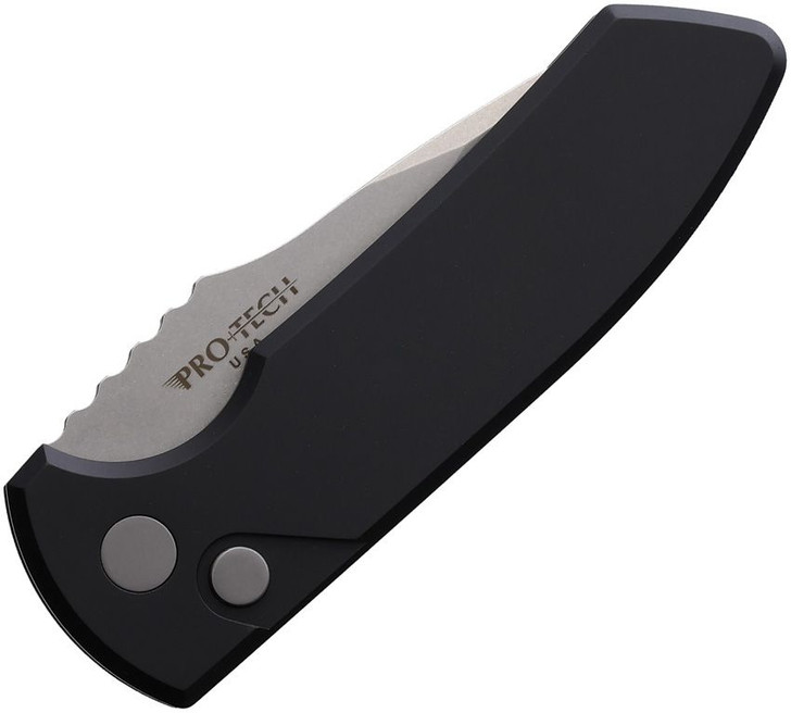 Pro-Tech Les George SBR Automatic Knife Black Handle Left Hand LG401-LH