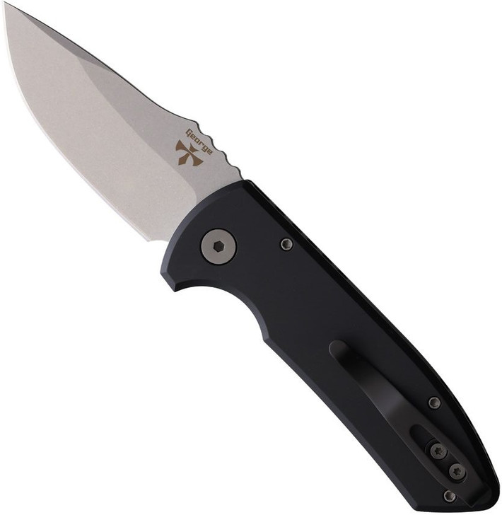 Pro-Tech Les George SBR Automatic Knife Black Handle Left Hand LG401-LH
