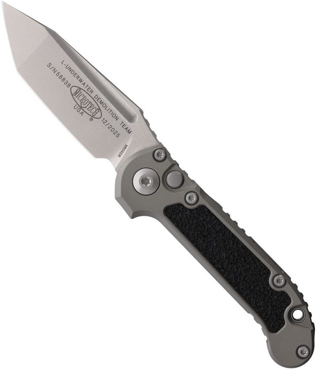 Microtech L.U.D.T. T/E Gen III Natural Clear Stonewash Standard Automatic Knife 1136-10NC