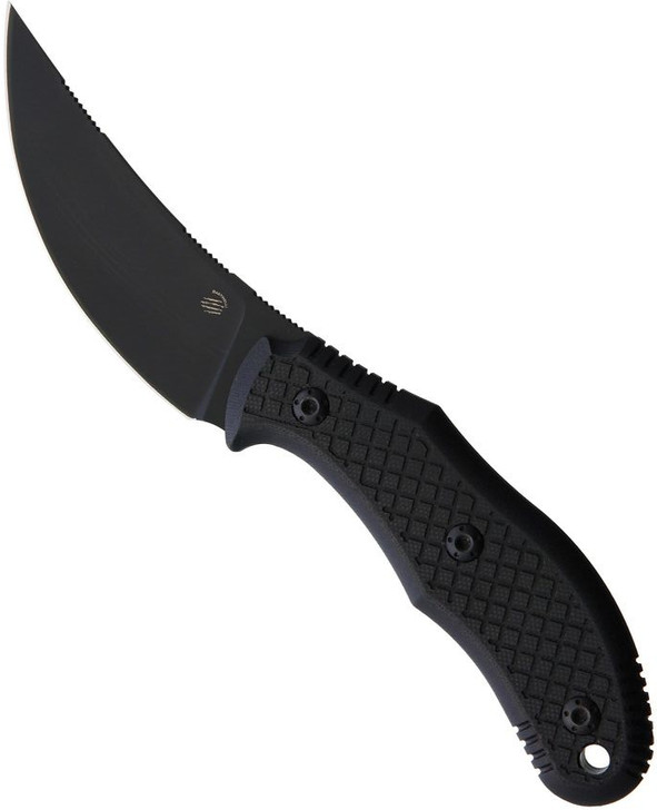 Bastinelli Creations Chopper Fixed Blade Knife 3D Black G-10 Black PVD BAS233