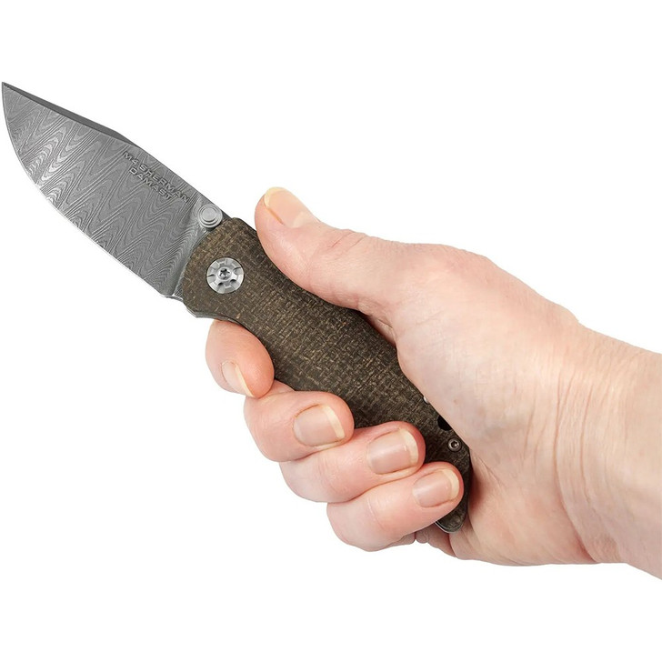 Boker Sherman Damascus Frame Lock Knife 110662DAM