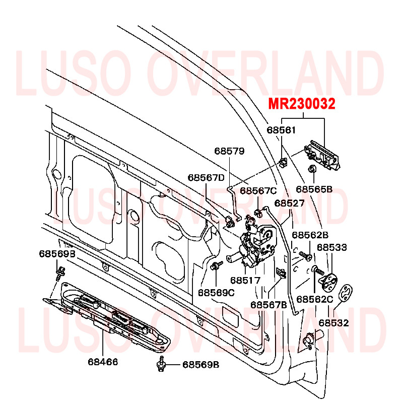 MONTERO Gen 2, 2.5, 3 - Tailgate Handle