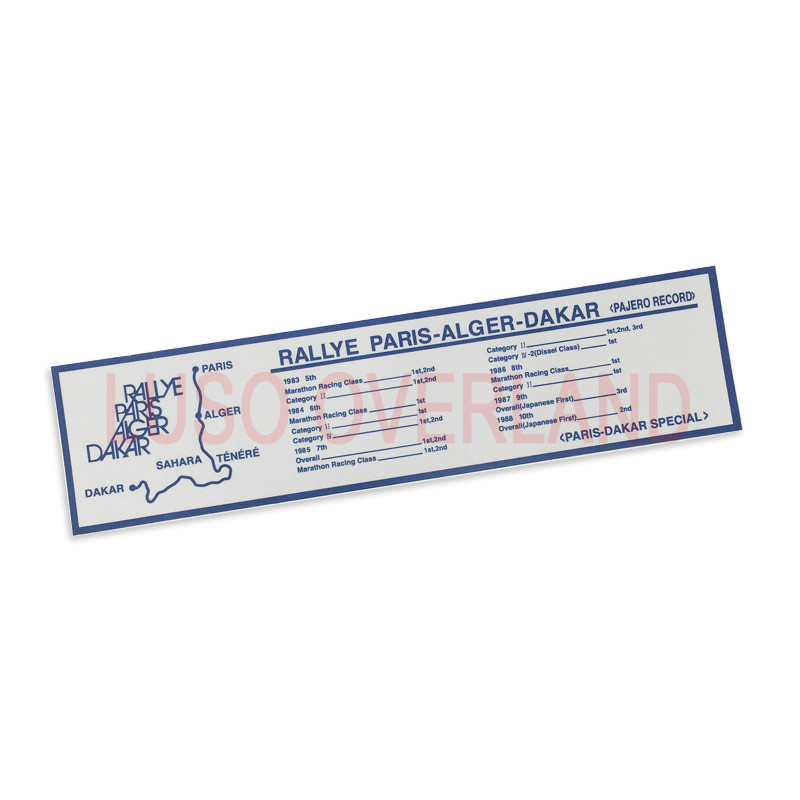 パリダカラリータペストリー Paris-Dakar Rally Decal, 1988 Gen1 Special Edition