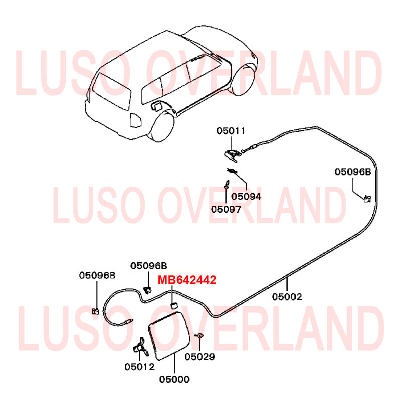 MONTERO Gen3 - Fuel Filler Door Spring Clip (MB642442)