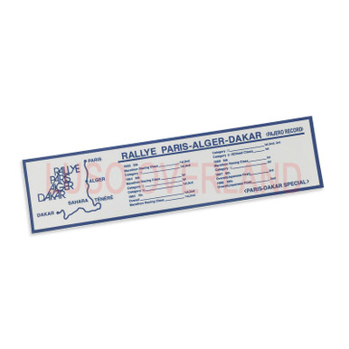 Paris-Dakar Rally Decal, 1988 Gen1 Special Edition