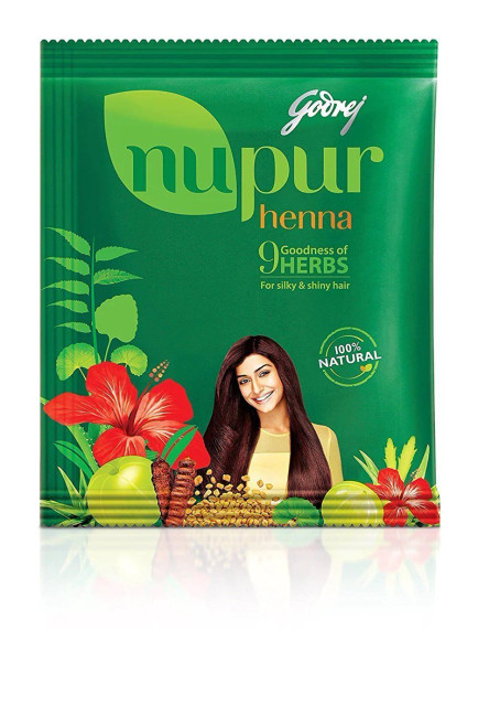 Nupur Henna Powder with 9 Precious Herbs for Hair Color and Conditioning  Godrej Nupur brings to you the best quality henna with nine chosen natural herbs valued for their hair care.