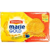 Marie biscuits are thin, round, lightly sweet biscuits enjoyed with tea or coffee. They have a milder flavor and lighter texture compared with richer cookies, making them a popular everyday snack in many countries