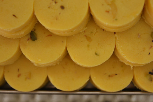 Buy fresh Kesar Peda online. Traditional saffron milk sweet crafted for celebrations, weddings, and special occasions.