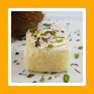 Coconut Burfi (Nariyal Barfi) – Traditional Indian Coconut Sweet – 400g | Fresh USA