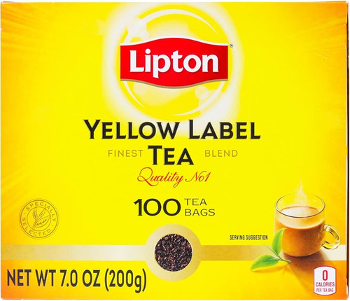 Lipton Yellow Label 100 tea bags- Indian Grocery,USA