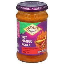Buy Patak’s Mango Pickle made with ripe mangoes and traditional Indian spices. Bold, tangy, and spicy flavor. Perfect with rice, roti, and meals.