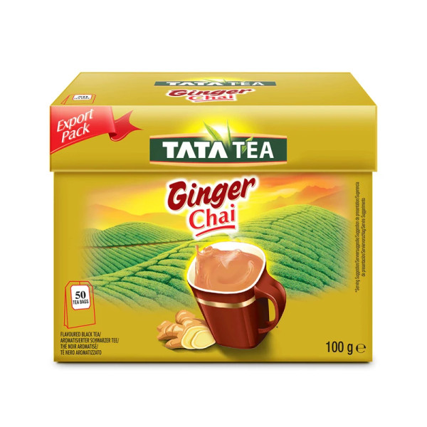 Tata Tea Instant Ginger Chai 50 Tea Bags 100g- Indian Grocery,USA