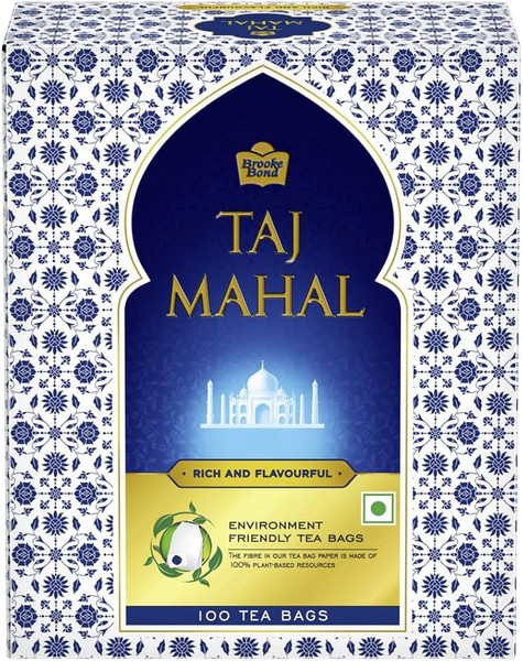 Brook Bond Taj Mahal Black tea, 100 Tea bags- Indian Grocery,USA