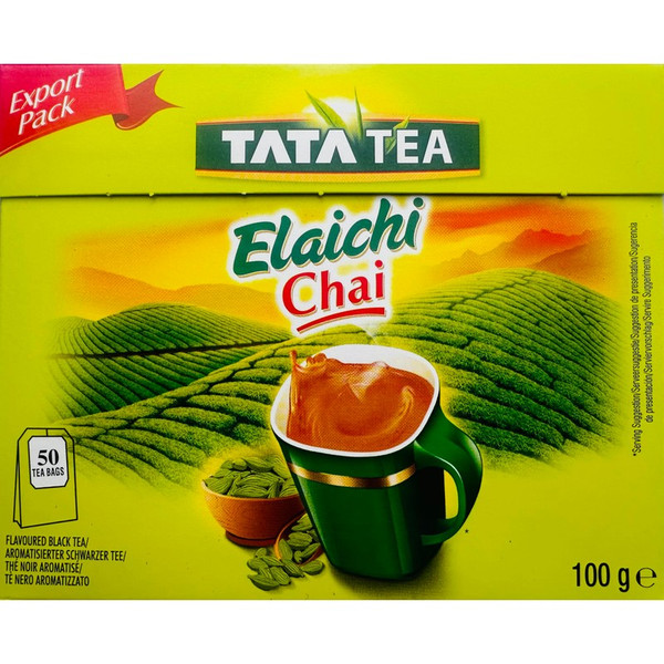 Tata Tea Instant Elaichi Chai 50 Tea Bags 100g- Indian Grocery,USA