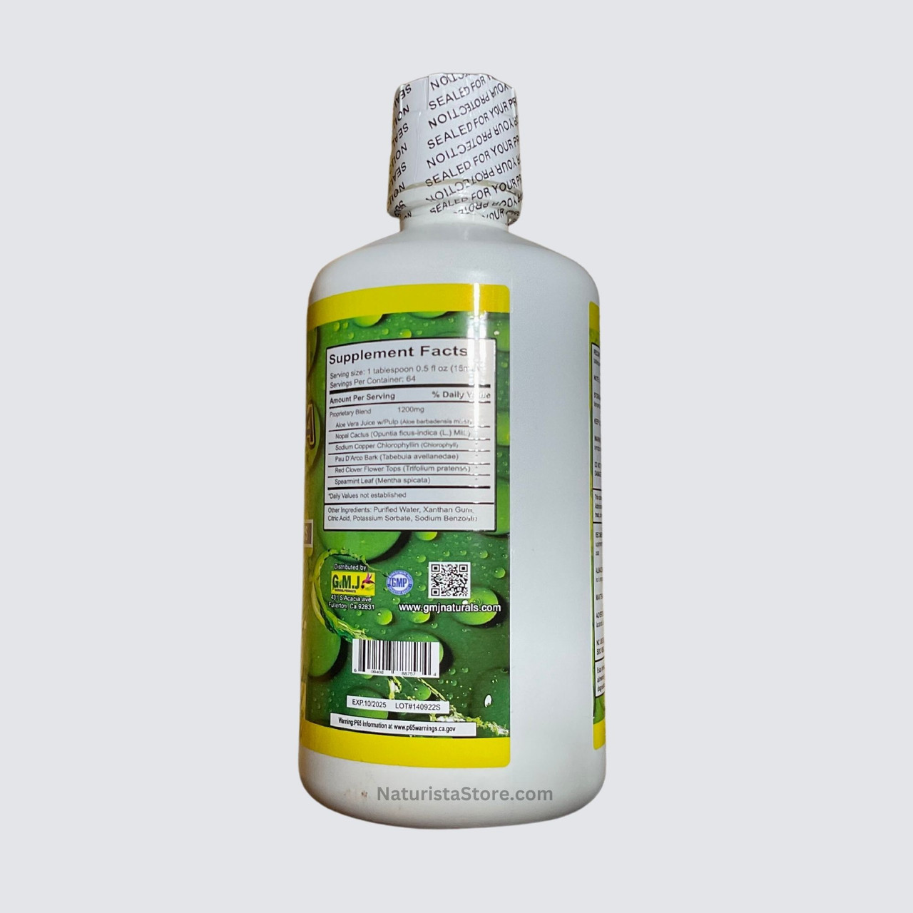Aloe Vera Chlorophyll & Cactus 32 Oz Liquid (Sabila Chlorofila y Nopal)