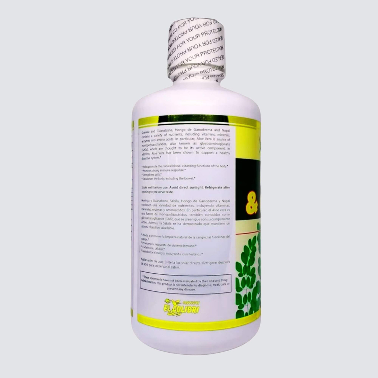 Productos El Colibri Moringa and Guanabana Liquid Dietary Supplement 32 floz