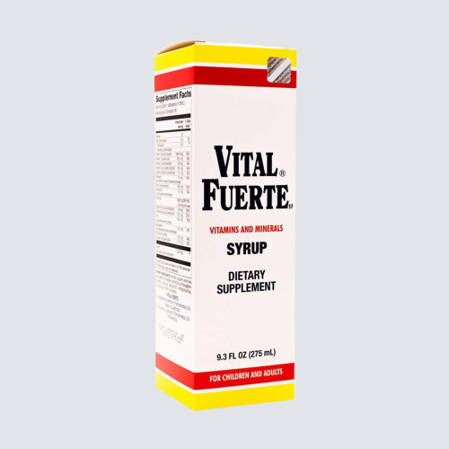 VITAL-FUERTE Vitamins & Minerals SYRUP Dietary Supplement 9.3 FL oz (275 ML)