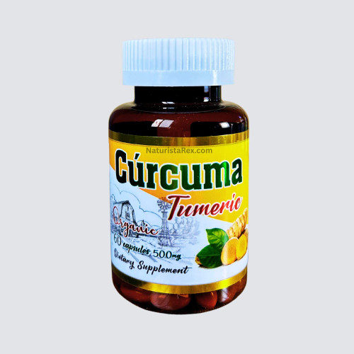 Frutos de la Naturaleza Curcuma (Turmeric) 100% Natural 60 Capsules 500 mg