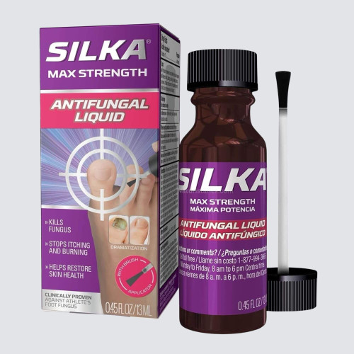 Silka Max Strength Antifungal Liquid Toenail Health W/ Brush Applicator 0.45 Oz
