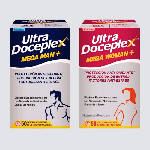 VIJOSA Ultra Doceplex Mega Man+ & Mega Woman+ – Antioxidant, Energy Boost, Stress