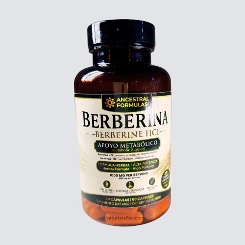 Ancestral Formulas Berberine (Berberina) Herbal Formula High Potency 60 Capsules 1000 MG PER SERVING