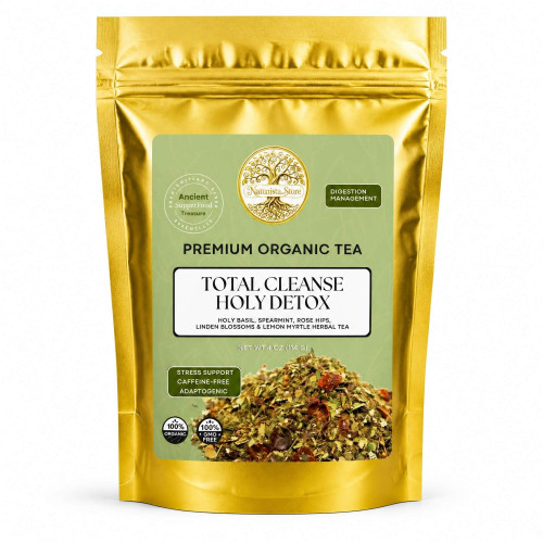 Total Cleanse Holy Detox (Holy Basil, Spearmint, Rose Hips, Linden Blossoms & Lemon Myrtle) Herbal Tea 4 OZ (114 G)