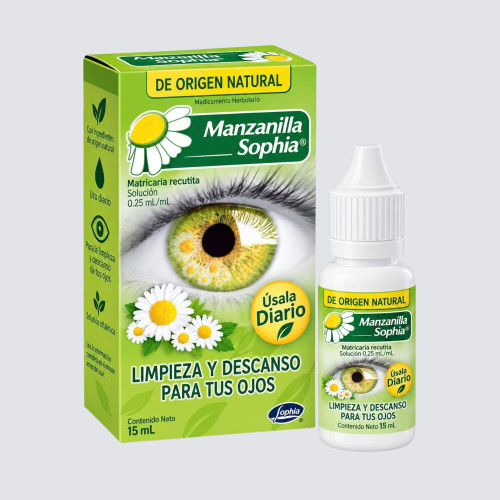 Manzanilla Sophia Herbal Eye Drops 15mL Natural Soothing Cleansing