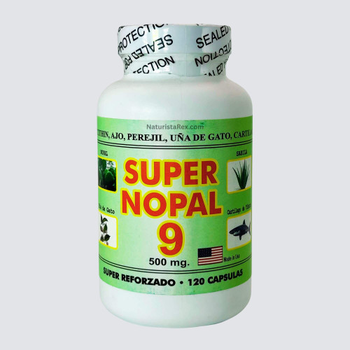 Natural Health Products Super Nopal 9 Herbal Supplement 120Capsules 500mg