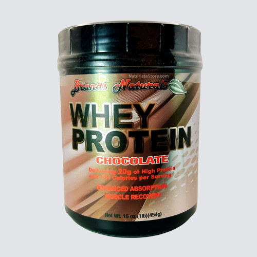 Brands Naturals Whey Protein CHOCOLATE Muscle Recovery 20g of Protein per serving 16 OZ (454G)