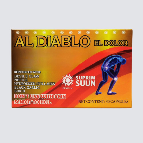 Al Diablo el Dolor Glucosamine Cartilage Turmeric Collagen 30 Capsules