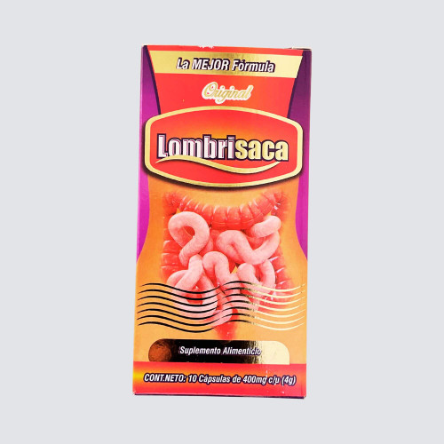 LombriSaca (Worm&Parasites) Herbal Supplement 10 Capsules (400mg)