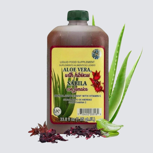 PROSA Aloe Vera, Hibiscus (Jamaica) Herbal Supplement With Vitamin C – 33.8 fl oz