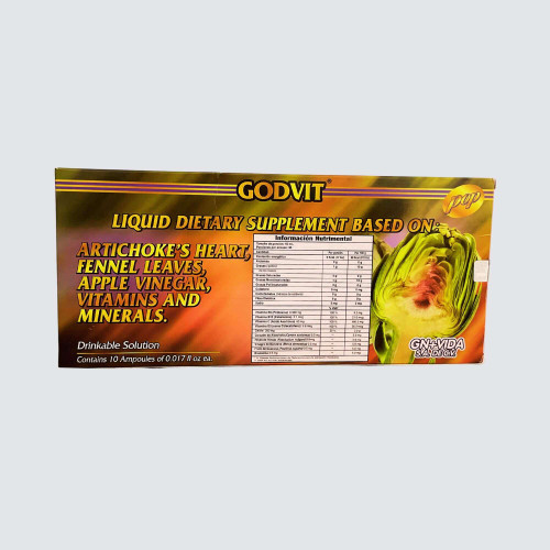 GN+Vida | Liquid Dietary Supplement |  Artichoke's Heart (Te Alcachofa) 10 Ampoules of 0.017 fl. oz. each.