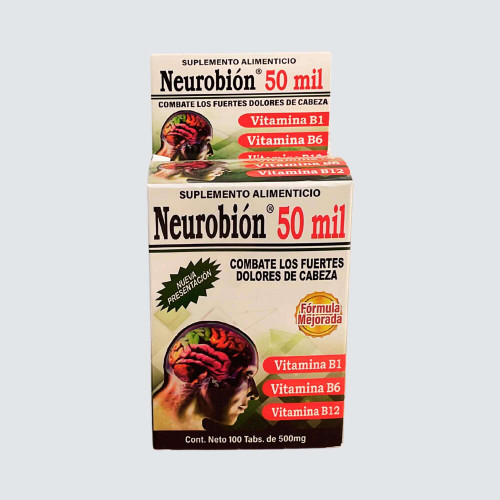 Hierbas Finas Neurobión 50 ml. | Vitamin B1, B6, and B12 | 100 Tablets (500 mg.)