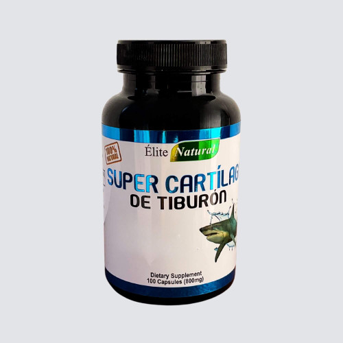 Super Shark Cartilage (Cartílago de Tiburón) | Dietary Supplement | 100 Capsules (800 mg)