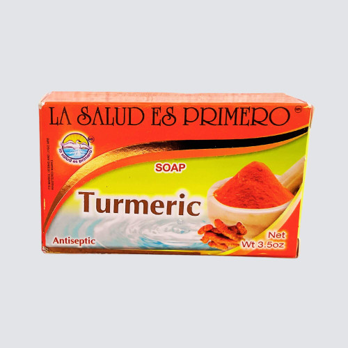 La Salud Es Primero | Turmeric Antiseptic Soap (Jabón Curcuma Antiseptico) | Net Wt 3.5 oz. (100 g.)