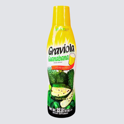 Sugar Free Graviola Guanabana | Liquid Extract 33 oz (1 LT) Dietary Supplement