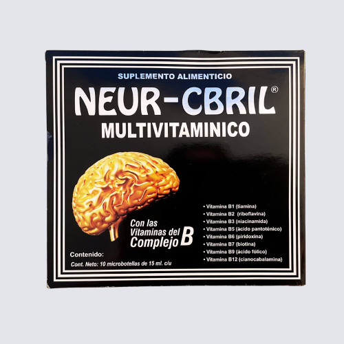 Neuro-Cbril  Multivitaminico B Complex Supplement - 10 Micro Vials of 15 mL