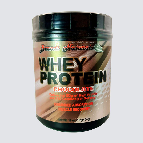 Brands Naturals Whey Protein CHOCOLATE Muscle Recovery 20g of Protein per serving 16 OZ (454G)