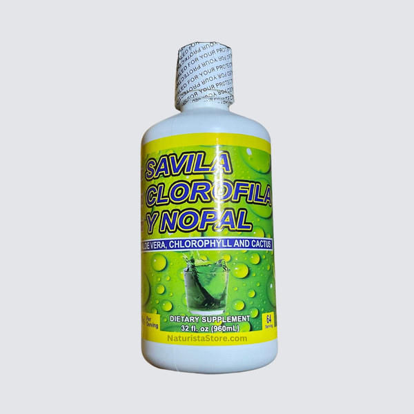 Aloe Vera Chlorophyll  & Cactus 32 Oz Liquid (Sabila Chlorofila y Nopal)